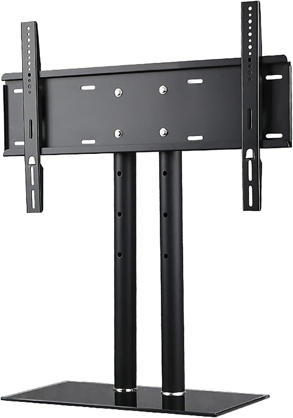 Universal TV Stand Multifunction Universal TV Stand Base, 4 Level Height Adjustable, Heavy Duty Tempered Glass Base, Tabletop TV Base/Stand Holds Up to 40kg/88lbs TV Mount TV Stand