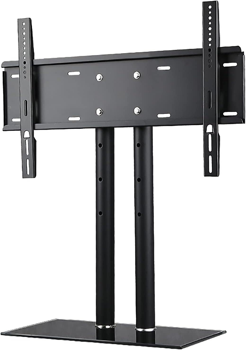 Universal TV Stand Multifunction Universal TV Stand Base, 4 Level Height Adjustable, Heavy Duty Tempered Glass Base, Tabletop TV Base/Stand Holds Up to 40kg/88lbs TV Mount TV Stand