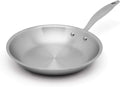 Heritage Steel 10.5 Inch Fry Pan | Made In USA | Titanium Series | 316Ti Skillet with Stay Cool Handle | Fully Clad Stainless Steel Pan with 5-Ply Construction | Induction Ready & Non Toxic