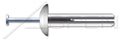 (100 pcs) 1/4' X 1-1/2', Hammer Drive Anchors, Mushroom Head, Zinc Zamac Body/Stainless Steel Pin