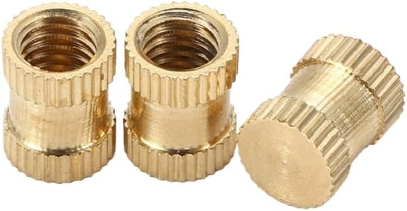 25pcs Type B Solid Brass Injection Molding Knurl Thread Insert Nuts - M3 M4 M5 M6 M8 Embedded Nutserts(20mmxM8x12mm)