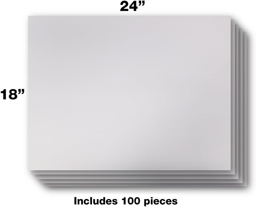 Visibility Signage Box of 100 18'x24' Cororugated Blank Yard Signs with H-Stakes