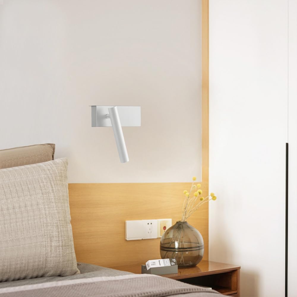 Book Light for Reading in Bed, LED Wall Reading Lamp Adjustable Spotlights with Button Switch, Modern Wall Mounted Reading Lamp, Reading at Night Book Lights