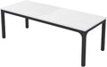 Large Dining Table, 78.7 x 27.6 Inches, Seats 6-8, Rustic Wood Top with Black Metal Frame (White & Black)