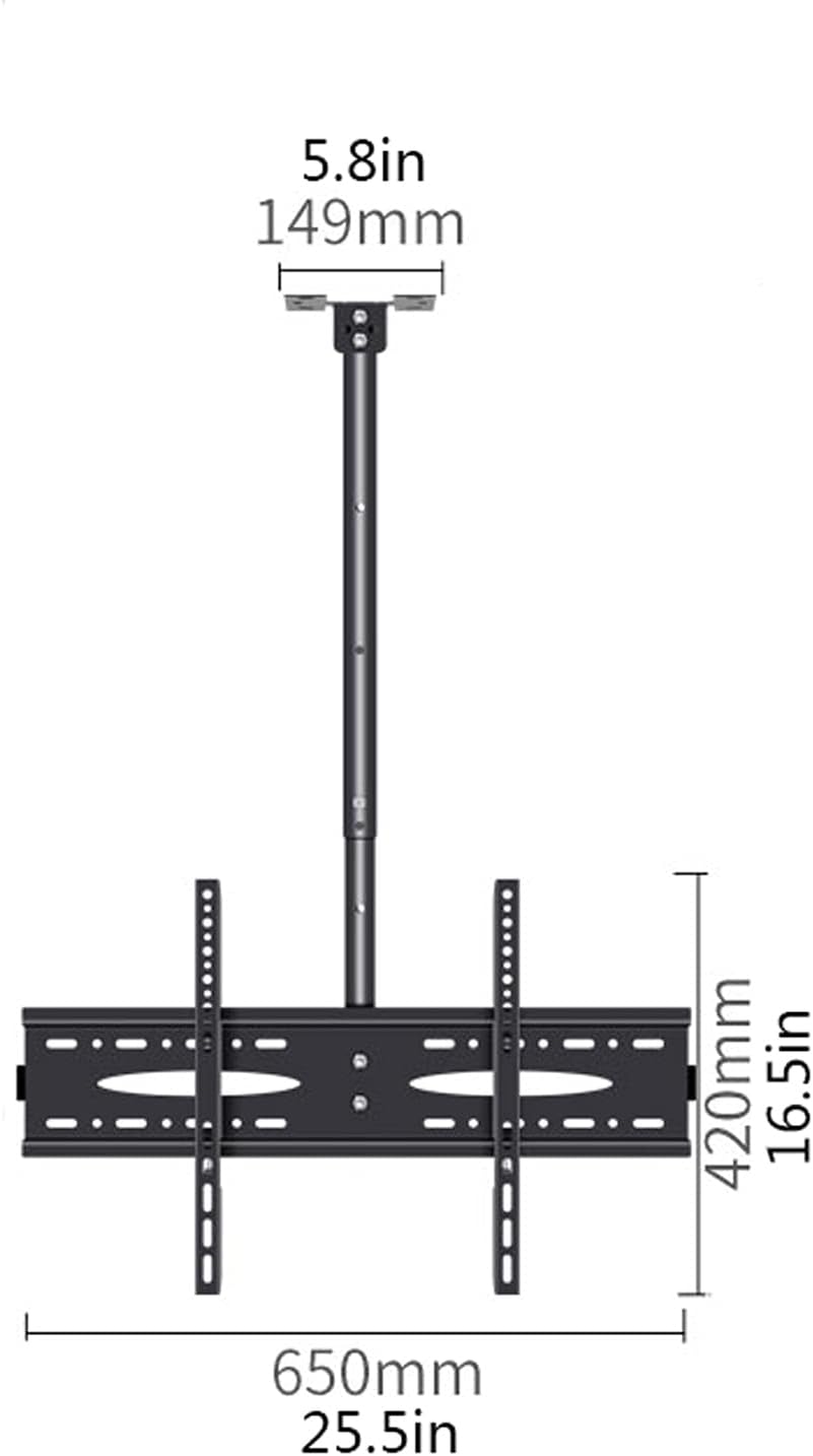 Universal TV Stand TV Stand Base Ceiling TV Bracket Swivels Tilts Extension Rotation TV Mount for Most 40-70 Inch LED LCD Flat Screen TVs, Max 600x400mm Up to 110lbs Tv Stand Moun,Yellow-1 meter