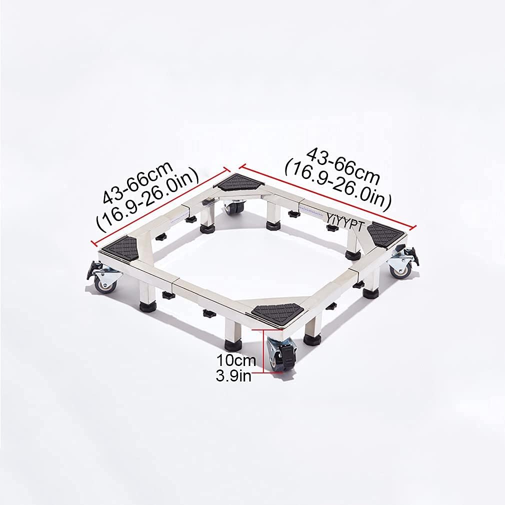 Adjustable Washing Machine Base Heavy Duty Washing Machine Stand Universal Base Fridge Stand Multi-Functional Furniture Roller Holder Stand Dryer Shelf 4/8/12 Feet Cabinet Coo