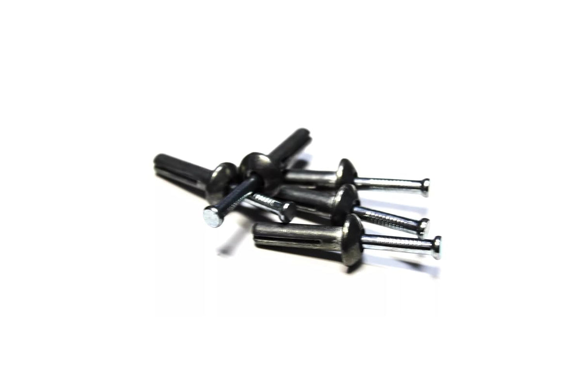 250 Pcs 1/4' X 1' Hammer Drive Concrete Anchor ZincFasteners Kit Hardware Bolts Set