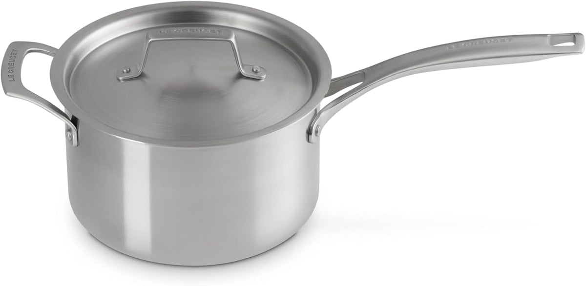 Le Creuset Stainless Steel Essential Saucepan, 4qt