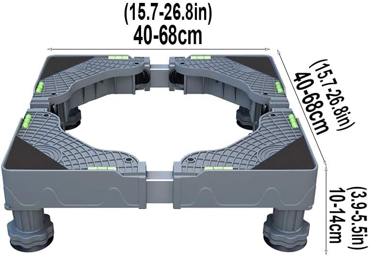 Adjustable Washing Machine Base Universal Base Fridge Stand Anti-Rust Adjustable Washing Machine Base Length/Width 40-68cm Fridge zer Stand Stand Base for Ice Maker, Large