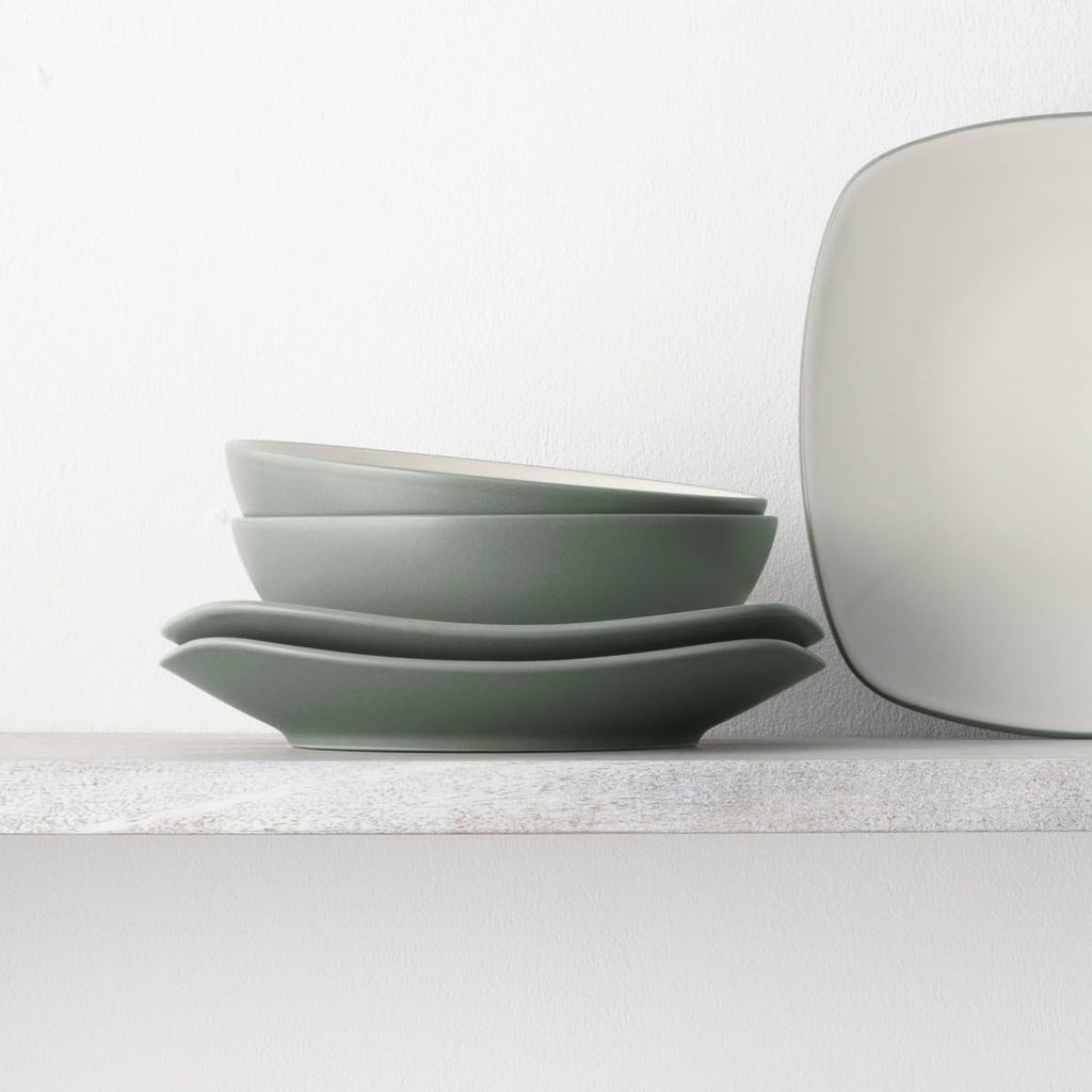 Noritake Colorwave Green 16-Piece Square Set, Service for 4 in Green