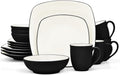 Noritake Colorwave Graphite 16-Piece Square Set, Service for 4 in Black/Graphite