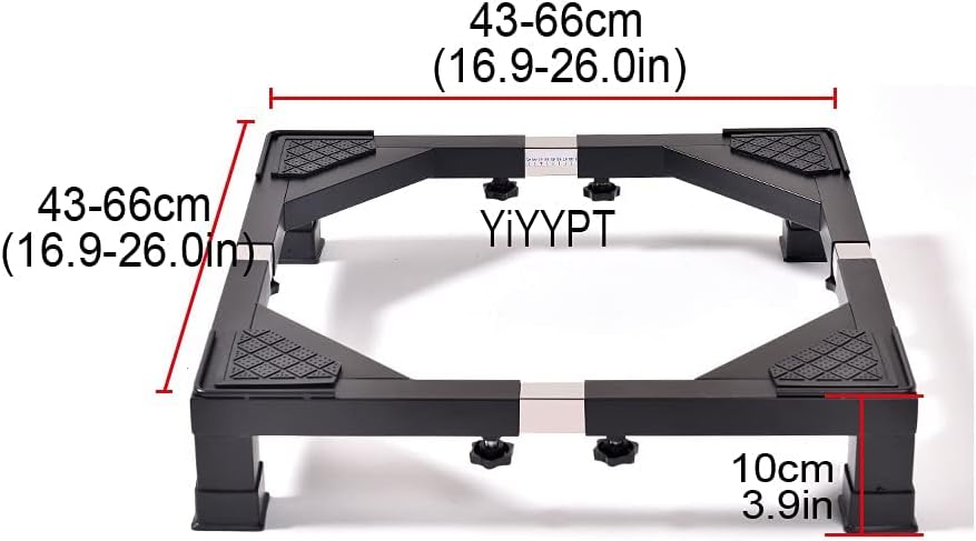 Adjustable Washing Machine Base Multi-Functional Stand with 8/12 Legs Universal Washing Machine Base Bracket Large Appliance Telescopic Platform Width 48-66cm Height 29-32cm S