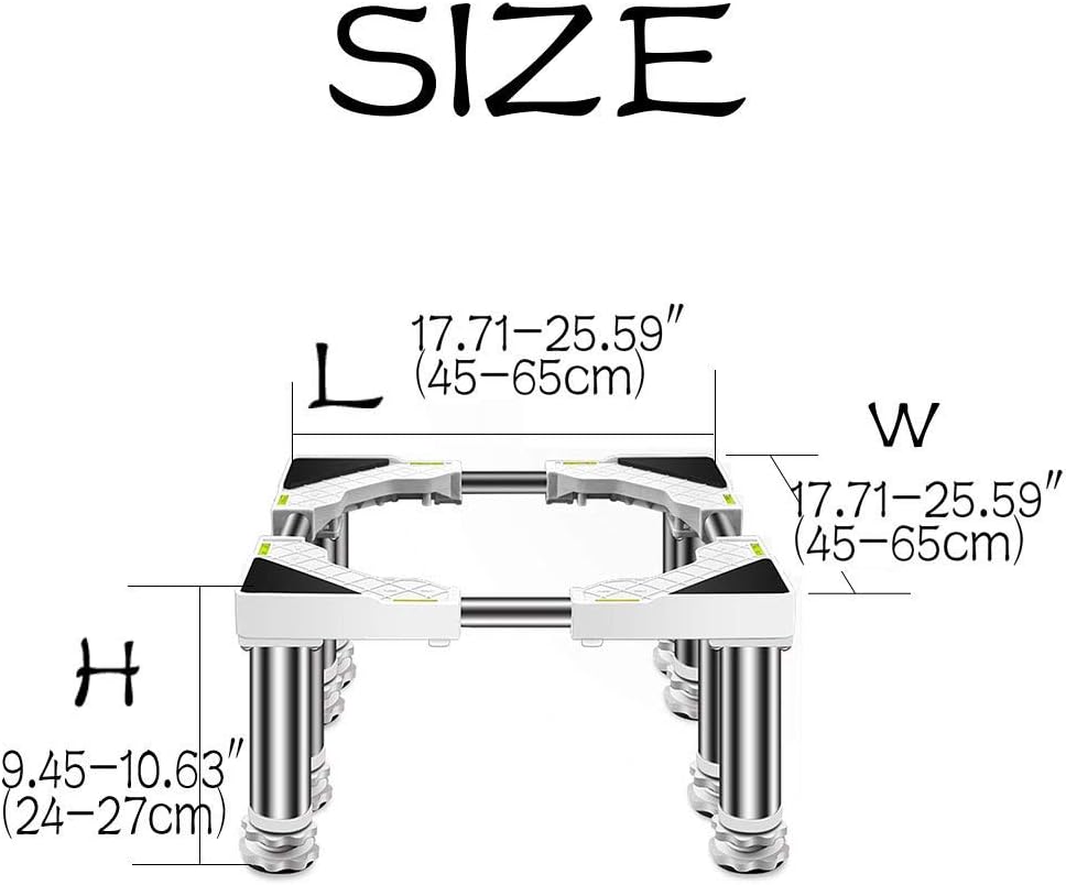 Heightening Washing Machine Stand Universal Base Dorm Fridge Stand Telescopic 4/8/12 Feet Adjustable Holder Outdoor Roller Floor Trays for Furniture Cabinet Vertical Air Condi