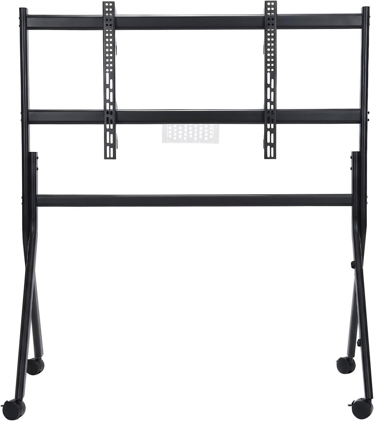 Rolling TV Stand for 86-110 Inch Screens - Universal Mobile TV Cart with Lockable Wheels & Carbon Steel Frame - Supports up to 485 lbs - Floor Stand for Living Room, Office & Commercial Use