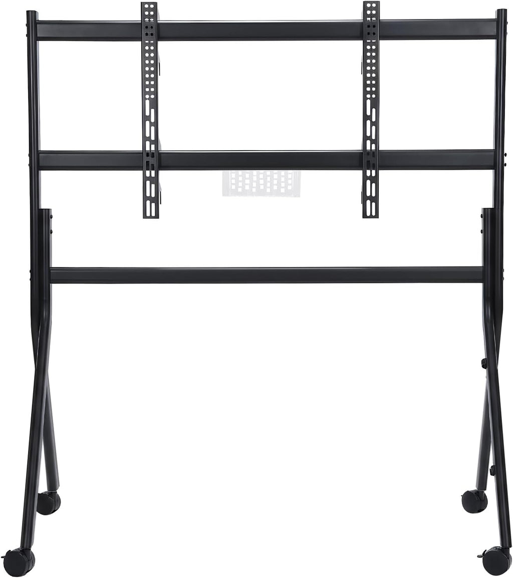 Heavy Duty TV Floor Stand for 86-110 Inch TVs, Mobile TV Cart with Lockable Wheels Max Load 485LBS - Universal Stand for Flat/Curved Screens, Living Room & Commercial Use