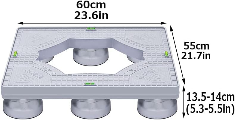 Adjustable Washing Machine Base Heavy Duty Washing Machine Base with Wheels Universal Mobile Base Fridge Stand Locking Swivel Wheels Dryer Stent Appliance Stand 45-65cm Washer