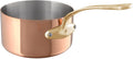 Mauviel M'Heritage 200 B 2mm Polished Copper & Stainless Steel Sauce Pan With Brass Handles, 1.8-qt, Made in France