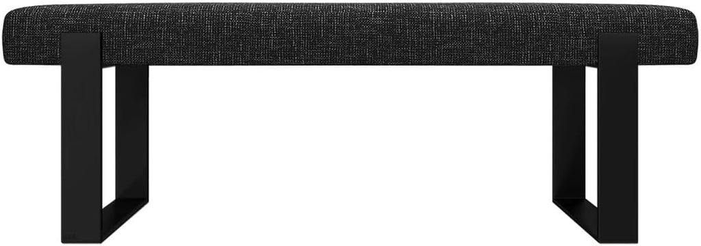 VANT Upholstered Bed Bench - Weave Prestige - Matte Black - Contemporary Modern, Bedroom Bench Seat, Hallway, or Entryway