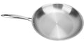 30 x 5cm Stainless Steel Fry Pan 3 Layers Induction Steak Kitchen tensils Composite Bottom Arc Long Handle Stainless Steel pan(