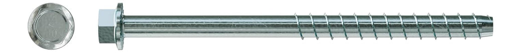 Simpson Strong-Tie THDB62100H 5/8 Inch x 10 Inch, Hex Washer Head, Zinc Plated Titen HD Heavy-Duty Screw Anchor for Concrete, Easy Installation (Pack of 10)