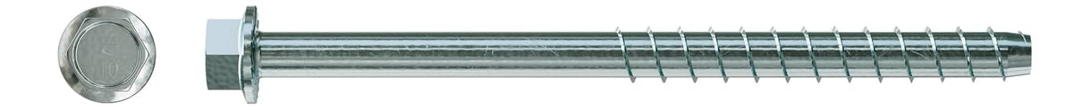Simpson Strong-Tie THDB62100H 5/8 Inch x 10 Inch, Hex Washer Head, Zinc Plated Titen HD Heavy-Duty Screw Anchor for Concrete, Easy Installation (Pack of 10)