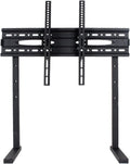 Universal TV Stand TV Stand Base 37'-75' LCD TV Universal Desktop Base Black Punch- Desktop TV Stand Rugged Steel TV Base Stand with Height Adjustable and Tilt Tv Stand Mount