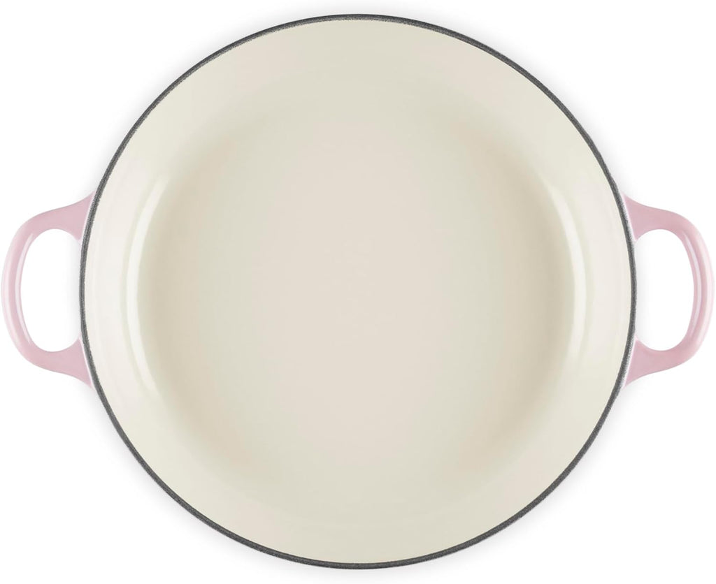 Le Creuset Enameled Cast Iron Signature Petal Braiser, 2.25 qt., Chiffon Pink w/Light Gold Knob