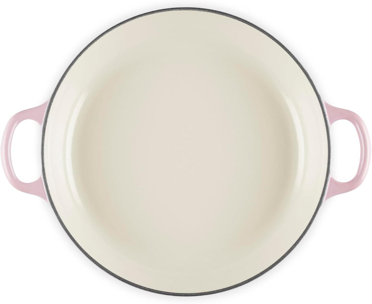 Le Creuset Enameled Cast Iron Signature Petal Braiser, 2.25 qt., Chiffon Pink w/Light Gold Knob