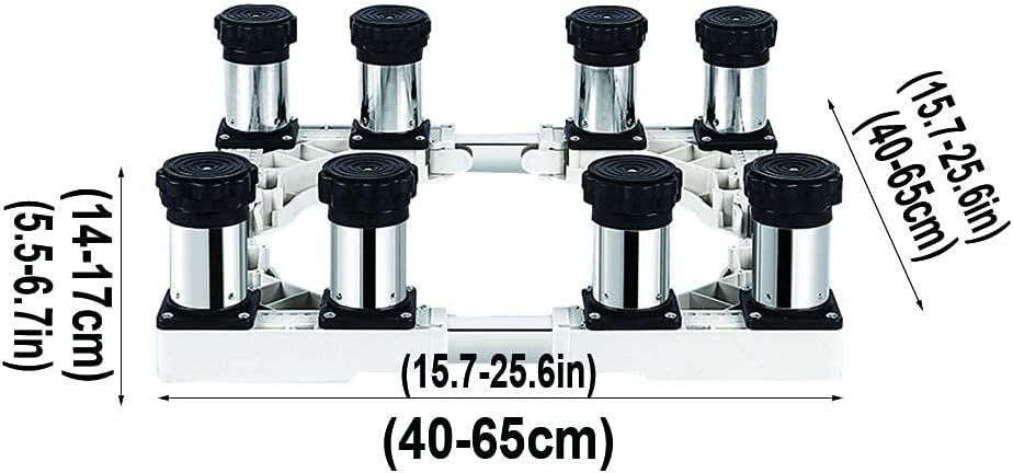 Adjustable Washing Machine Base Appliance Adjustable Fridge zer Stand Base Washing Machine Stand Width/Length 40-65cm Height 14-17cm Universal Dryer Base Bracket 4/8/12 St
