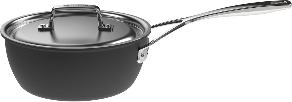 Demeyere Black 5 Stainless Steel with Ceramic exterior coating 2-qt Saucepan with Lid