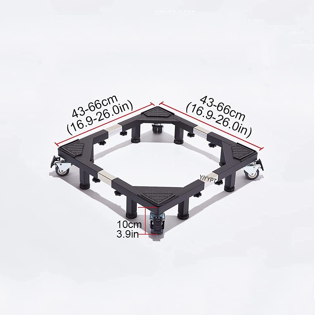 Adjustable Washing Machine Base Heavy Duty Washing Machine Stand Universal Base Fridge Stand Multi-Functional Furniture Roller Holder Stand Dryer Shelf 4/8/12 Feet Cabinet Coo