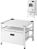 VEVOR Laundry Pedestal, 23 in Height, 29 x 29 in Washer and Dryer Pedestals with Pull-out Tray and Storage Space, 700 lbs Load Capacity, Non-Slip Feet Washing Machine Stand Universal Fit, White