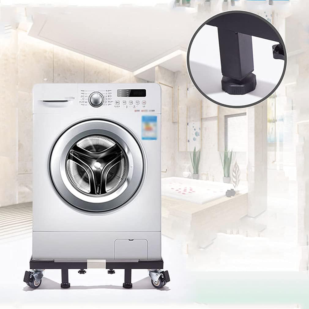 Adjustable Washing Machine Base Heavy Duty Washing Machine Stand Universal Base Fridge Stand Multi-Functional Furniture Roller Holder Stand Dryer Shelf 4/8/12 Feet Cabinet Coo