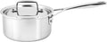 Demeyere Essential 5-ply, 18/10 Stainless Steel, Stay Cool Handle, Oven Safe, Compatible with all Cooktops, Perfect Pour Edge, 1.5-qt Saucepan with Perfect Fit Lid