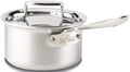 All-Clad D5 5-Ply Brushed Stainless Steel Sauce Pan 1.5 Quart Induction Oven Broiler Safe 600F Pots and Pans, Cookware Silver
