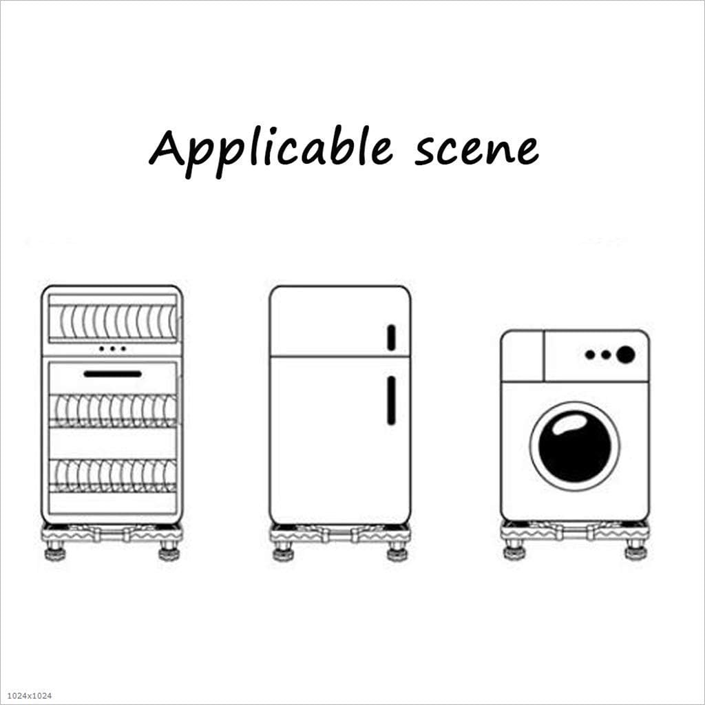 Portable Washing Machine Roller Pulley， Washing Machine Base Rack Bracket Roller pad high Automatic Refrigerator seat Universal Shelf Mobile Universal Wheel Appliance Base