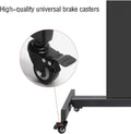 Universal TV Mobile Stand with Tilting Feature for Stage Conference Room Floor Mounted Cart with 90 Degree Elevation Adjustment TV Mount Stand