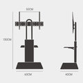 Universal TV Stand Swivel and Height Adjustable TV Mount Stand with Wood Base, Portable Floor TV Stand Holds - Mobile Stand, Floor TV Stand for 32-70 Inch TVs, Per(