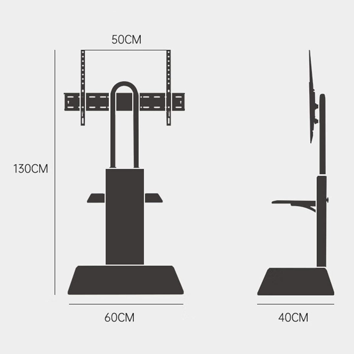 Universal TV Stand Swivel and Height Adjustable TV Mount Stand with Wood Base, Portable Floor TV Stand Holds - Mobile Stand, Floor TV Stand for 32-70 Inch TVs, Per(