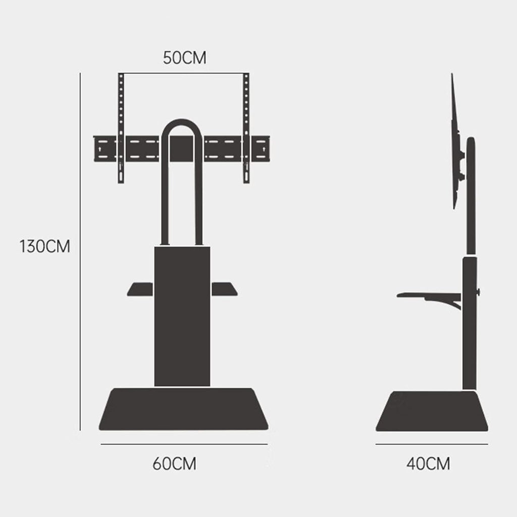 Universal TV Stand Swivel and Height Adjustable TV Mount Stand with Wood Base, Portable Floor TV Stand Holds - Mobile Stand, Floor TV Stand for 32-70 Inch TVs, Perfect for Corner &