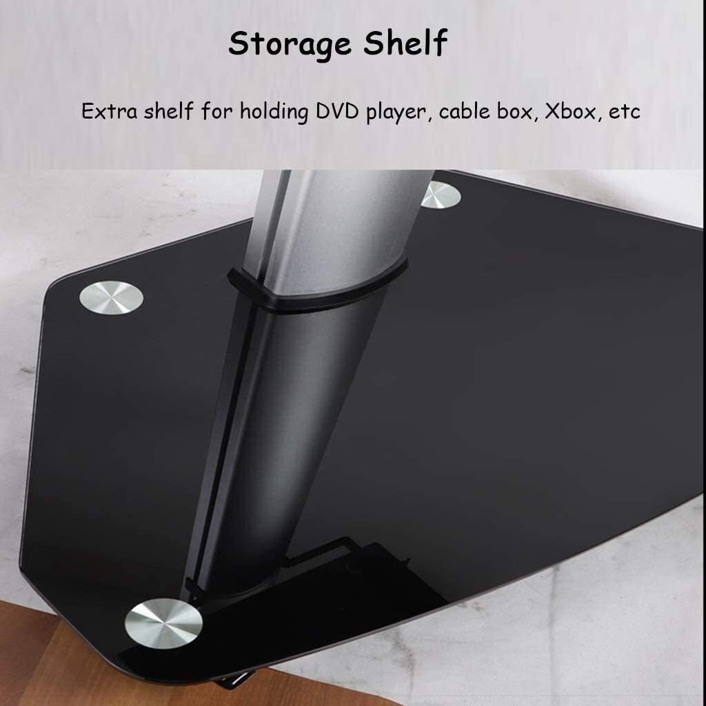 Tv Stands Pedestal Bracket Mobile Tv Cart with Shelf,Universal Heavy Duty Rolling Trolley Mount for 30'-80' Flat Screen Tvs,for Office Bedroom Living Room,Load 58Kg Beaut