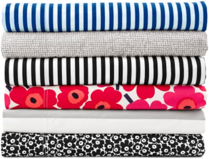 Marimekko - Twin Sheets, Cotton Percale Bedding Set, Crisp & Cool Home Decor (AJO Black, Twin/Twin XL)