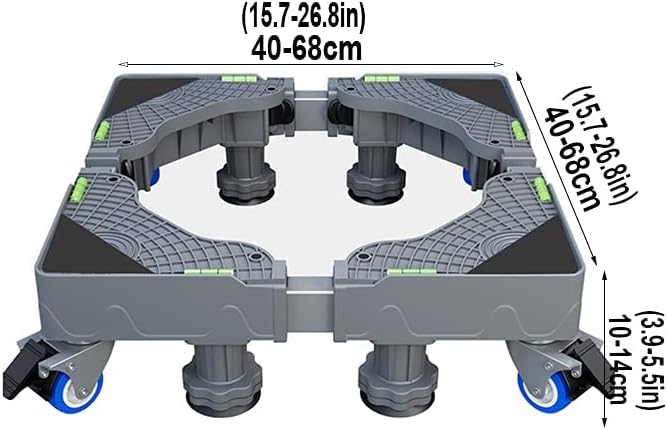 Adjustable Washing Machine Base Multi-Functional Ajustable Base Stand Washing Machine Stand Length 50-75cm Dryer Stand Universal Base Fridge Stand Height 29-32cm for cookers d