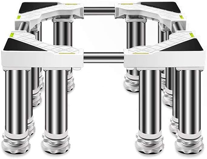 Universal Washing Machine Stand Adjustable zer Refrigerator Base Stand Telescopic Dryer Roller Floor Trays Stainless Steel Shelf 4/8/12 Feet for Home [New Version] (12 Fee