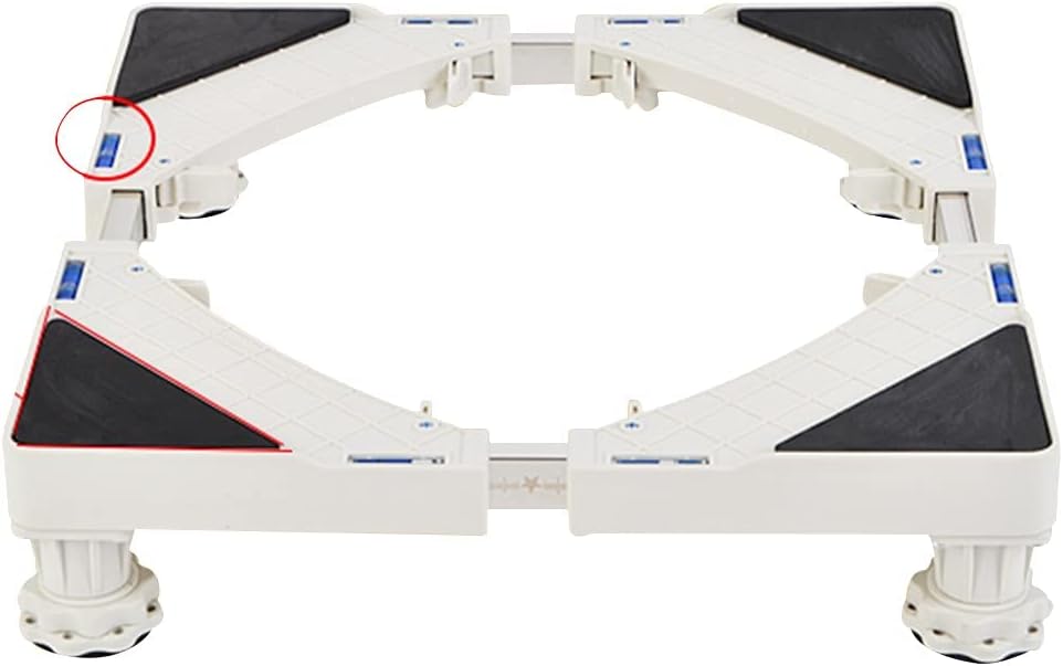 Adjustable Washing Machine Base Universal Base Fridge Stand Washing Machine Holder Bracket 14-17cm Adjustable Dryer Dishwasher Anti-Rust Fixed Base 8/12 Legs Extendable Applia