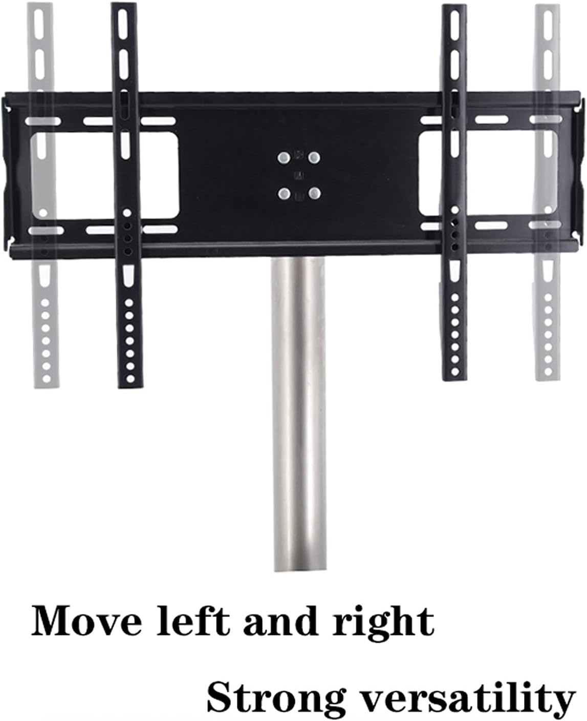 Universal Tv Stand Tv Stand Floor Tv Stand Universal Tv Stand with Round Stainless Steel Base Swivel Tv Stand Base Height Adjustable Tv Stand for 37 to 75 Inch,S