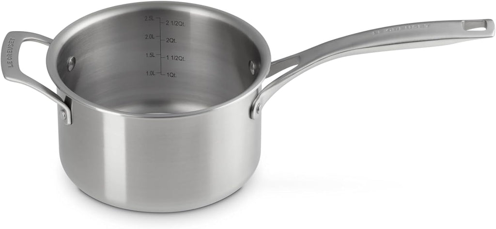 Le Creuset Stainless Steel Essential Saucepan, 3qt