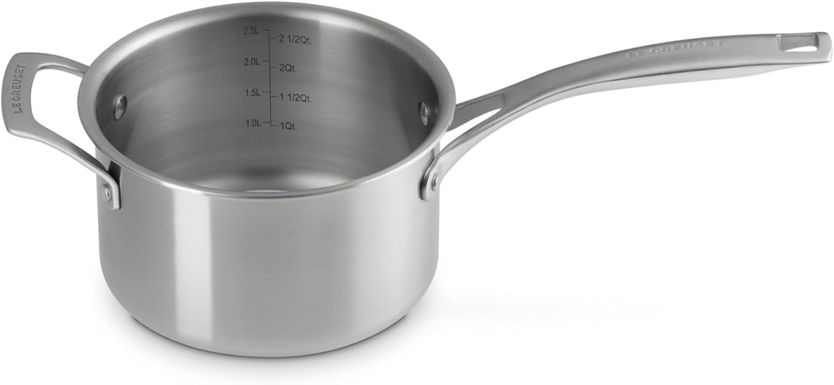 Le Creuset Stainless Steel Essential Saucepan, 3qt