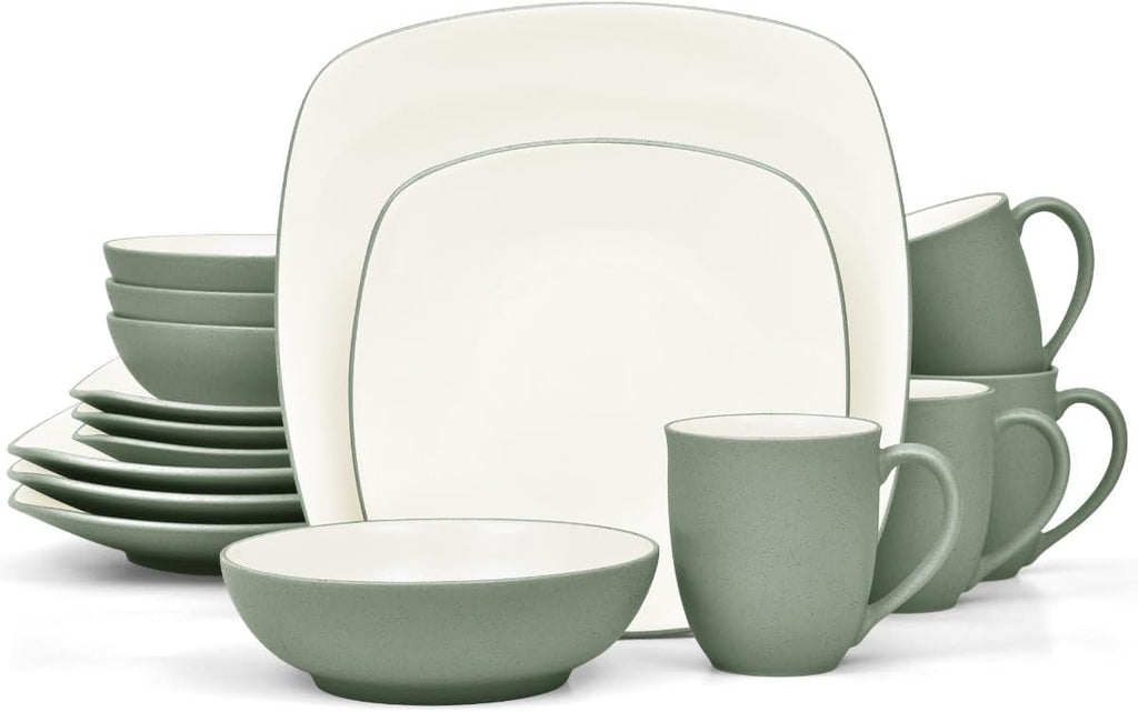Noritake Colorwave Green 16-Piece Square Set, Service for 4 in Green