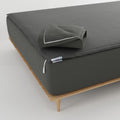 QuickZip Fitted Plus Spare Bundle: 1 Fitted Sheet (Base + Zip Sheet) & 1 Zip Sheet - Easy to Change, Won't Pop Off - Soft Percale 400 TC 100% Cotton - 16' Deep Pockets Queen Size Sheets – Charcoal